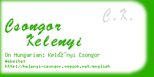 csongor kelenyi business card